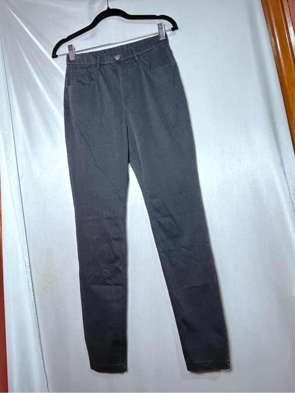 HALARA Skinny High-Rise Jeans in Charcoal Gray